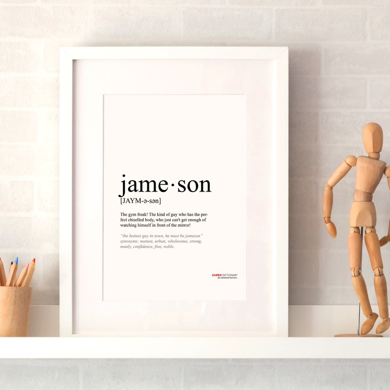 Personalized Name Definition Poster Name Sign Print Custom Etsy