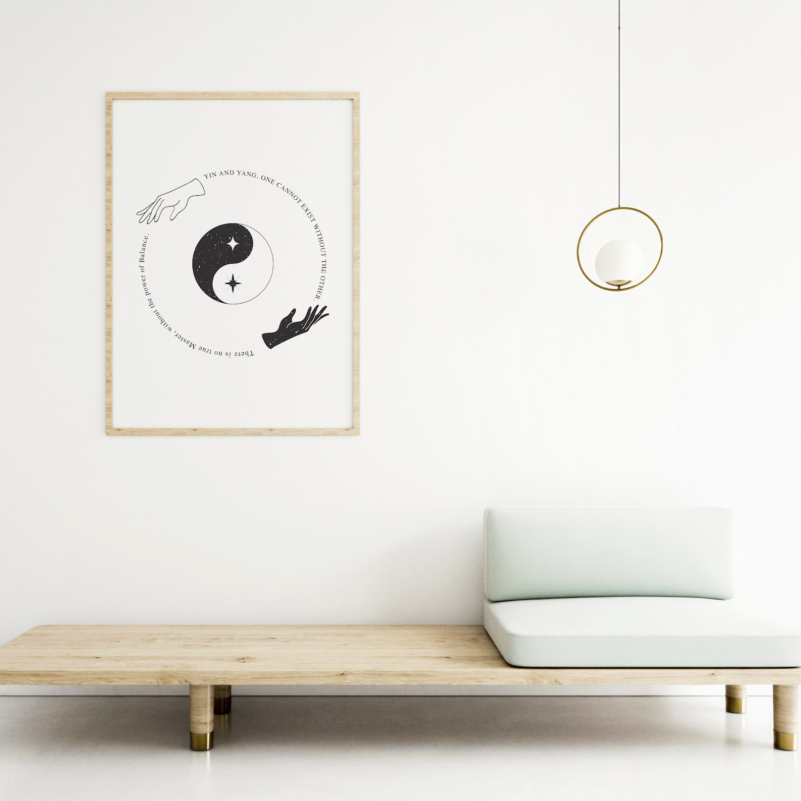 Yin and Yang Wall Art Decor Modern Yin Yang Art Yin Yang Art Etsy
