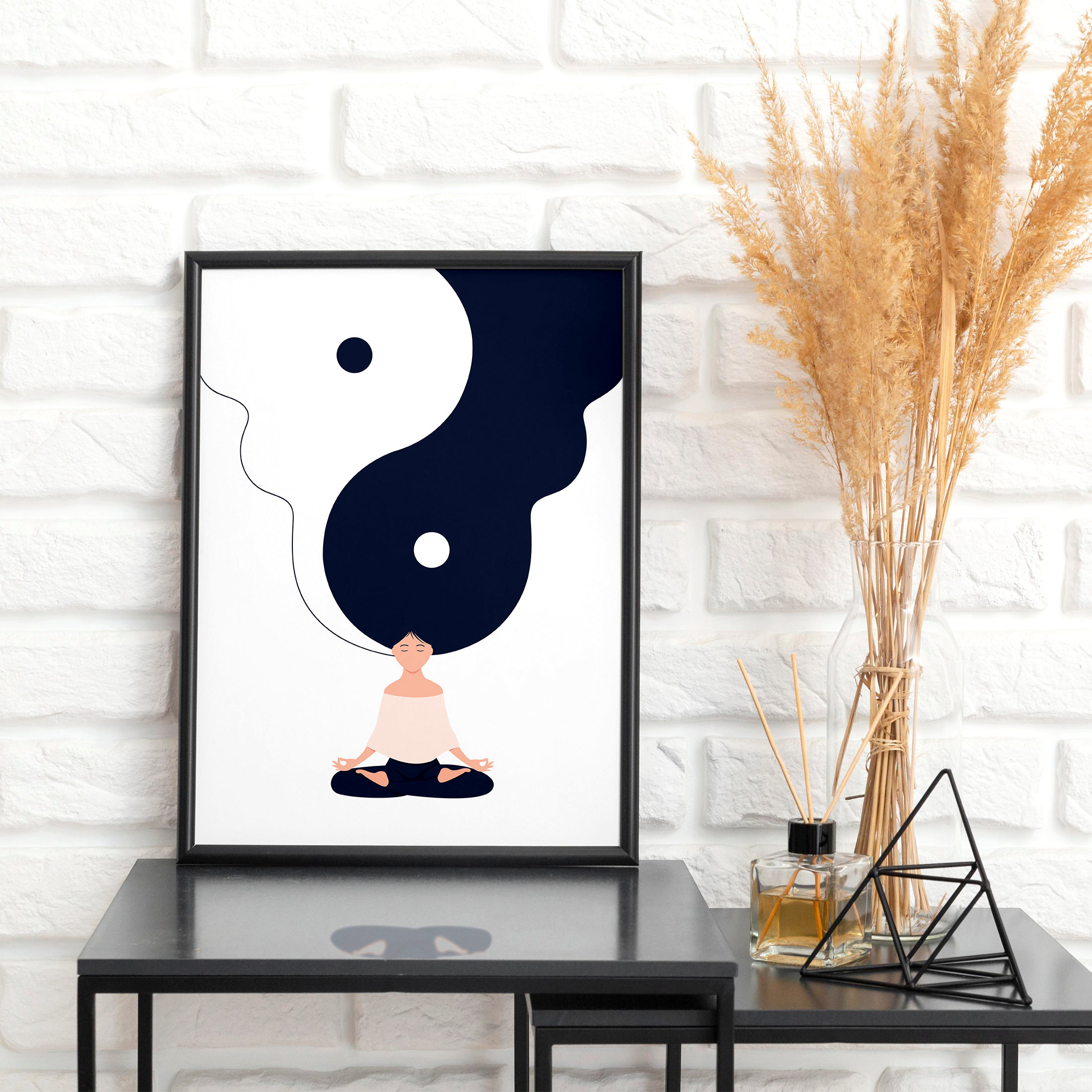 Yin Yang Wall Art Yin and Yang Yin Yang Printable Yoga Wall - Etsy