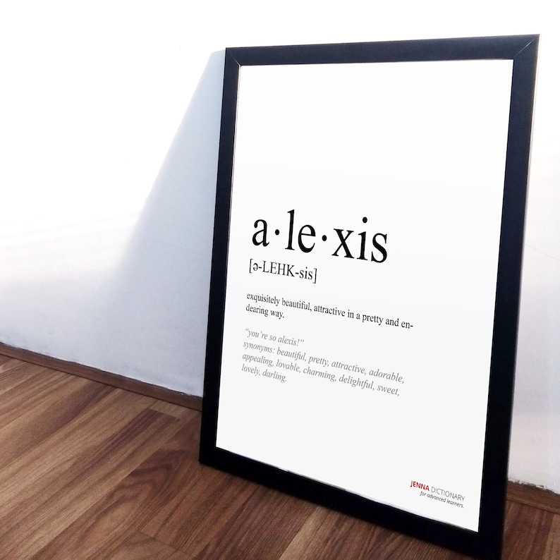 Personalized Name Definition Poster Name Sign Print Custom Etsy