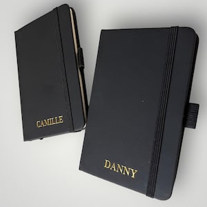 Personalized MINI Vegan Leather Notebooks, Graduation Gift, Personalized Notebook, Custom Notebook, A6 Notebook, Hardcover Notebook