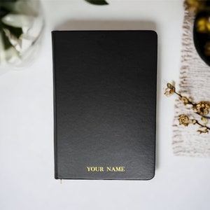 Cuadernos de cuero vegano personalizados, regalo personalizado, regalo de graduación, tarjetas de lugar para eventos, cuaderno personalizado, cuaderno personalizado, libro A5