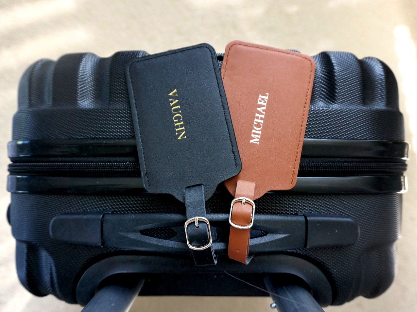 Personalized Luggage Tags Vegan Leather Luggage Tags Etsy