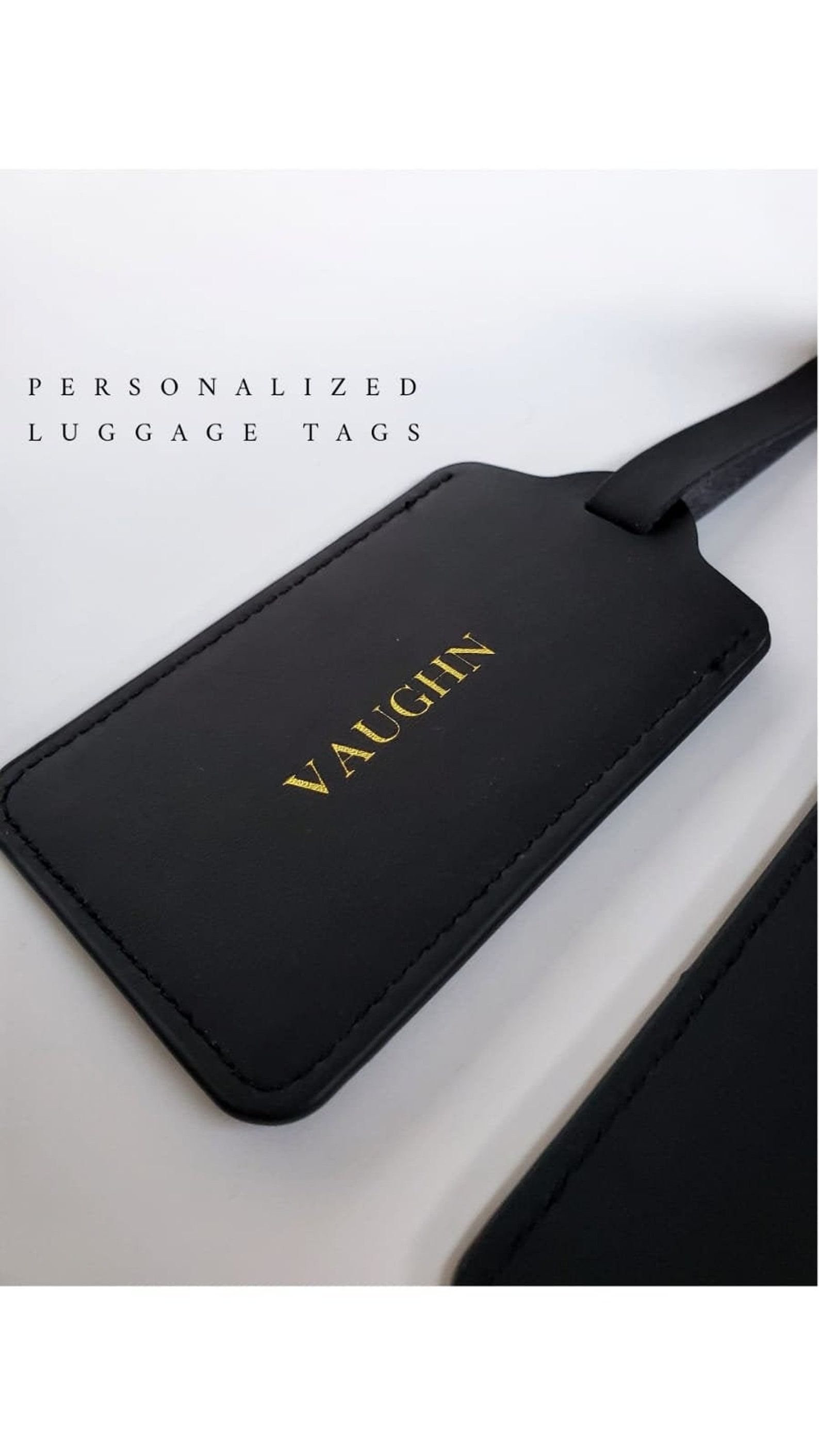 Personalized Luggage Tags Vegan Leather Luggage Tag Wedding Etsy