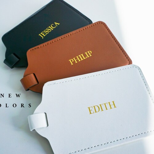 Personalized Leather Custom Luggage Tag Leather Travel Etsy