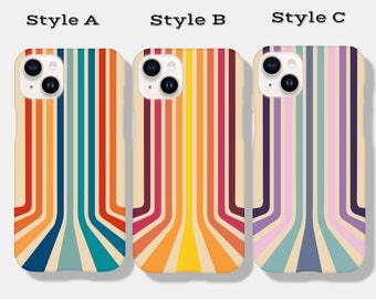 Funda para teléfono con rayas retro