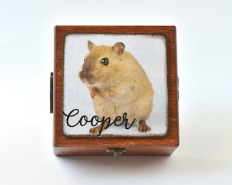 Hamster Leckerli und Spielzeug Box, Erinnerungsbox für kleines Haustier, Haustier Urne für Kaninchen, Chinchilla, Meerschweinchen, Beileidsgeschenk für Haustierverlust