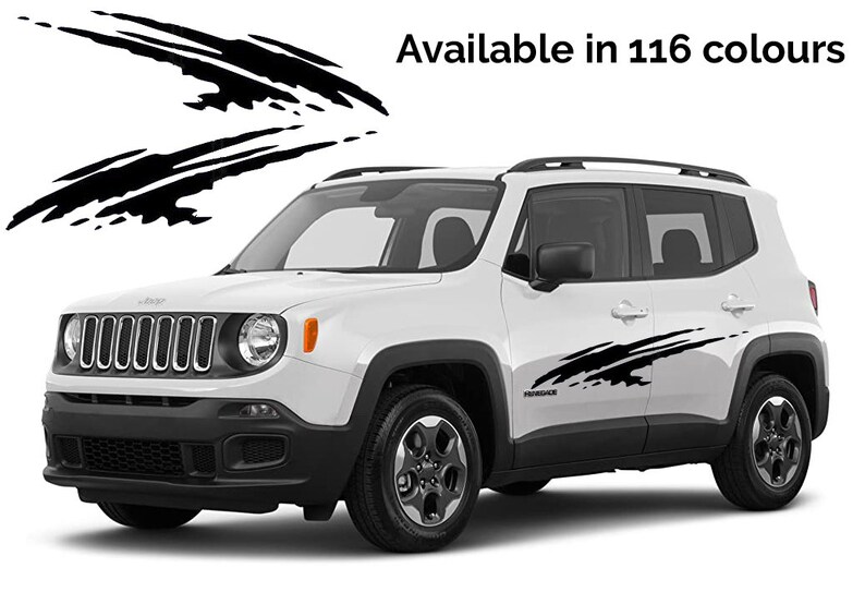 1 Set of 2 Jeep Renegade Decal Stickers for Jeep Renegade Etsy