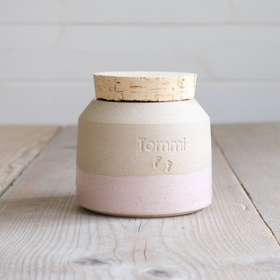 Custom Infant Urn. Custom Urn for Ashes. White or Grey Ceramic Urn