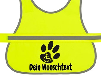 Hunde Warnweste reflektierend mit WUNSCHTEXT Hundeweste Leuchtweste Kenndecke Kennweste Schulhund Assistenzhund in Ausbildung Assistenhund 4