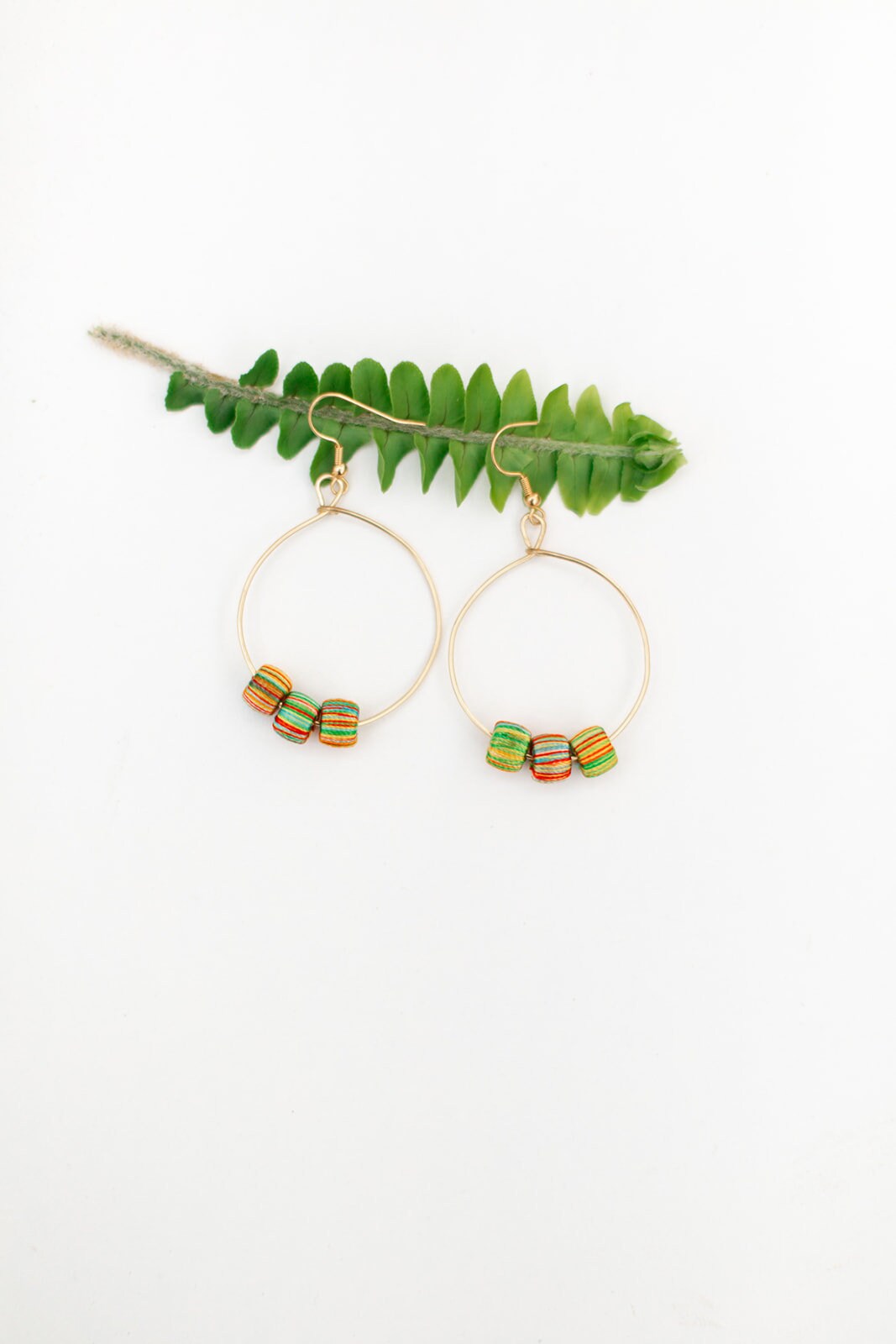 RAINBOW HOOP Earrings 14k Goldfilled Handmade Etsy