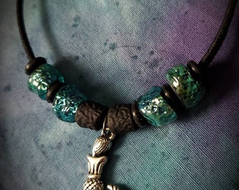 Glass mermaid bracelet