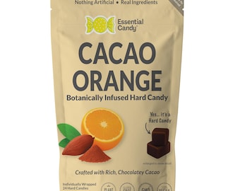 Caramelo duro vegetal Cacao Orange Blend™: chocolate intenso y cítricos vibrantes