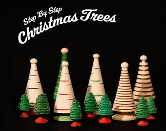 Learn how to make your own turned Christmas trees