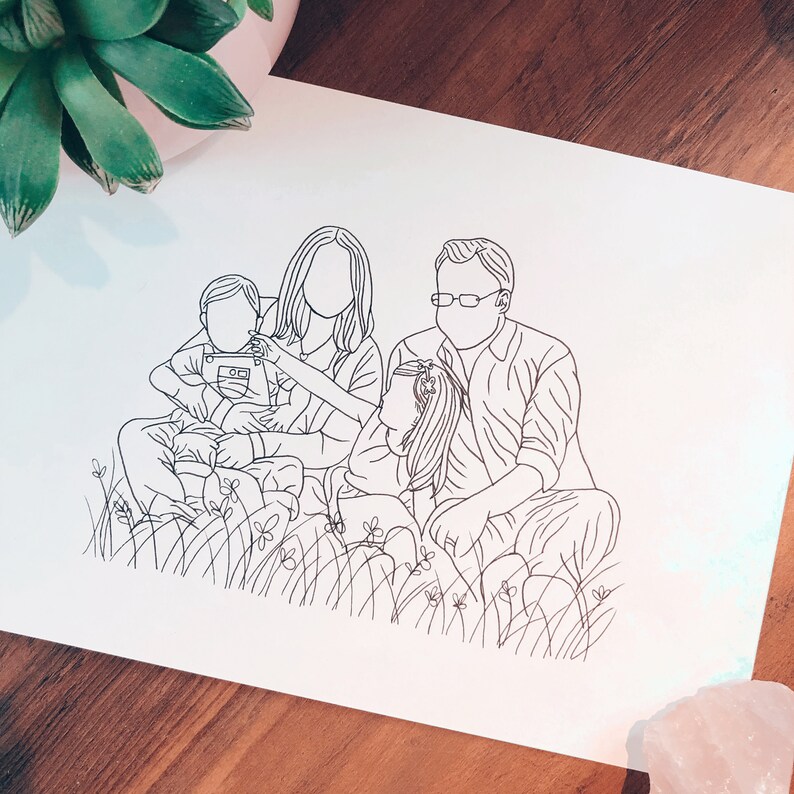 Custom Line Drawing | Wedding Gift | Anniversary Gift | Birthday Gift ...