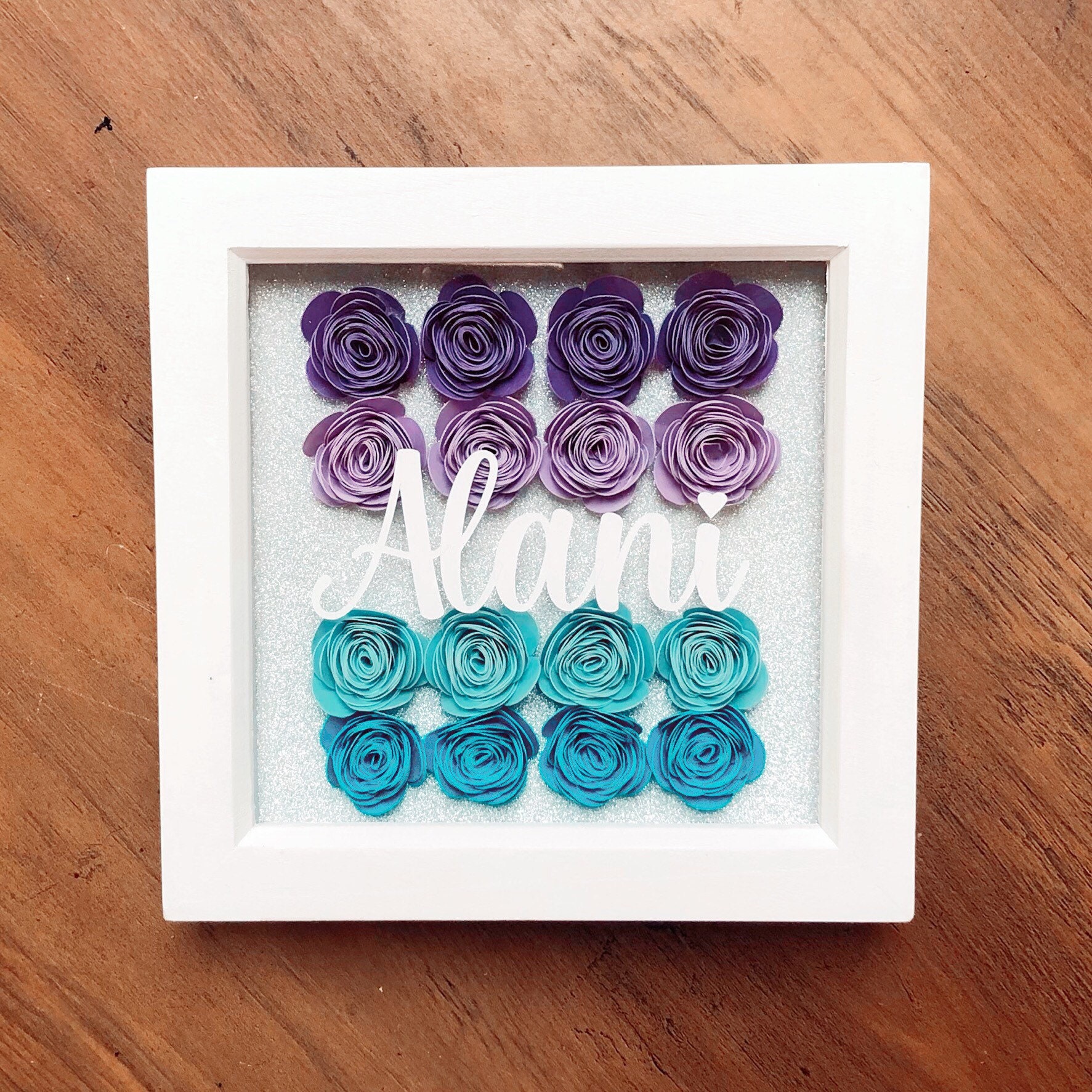 Personalised Flower Box Frame | Etsy