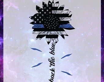 Back The Blue Svg Etsy