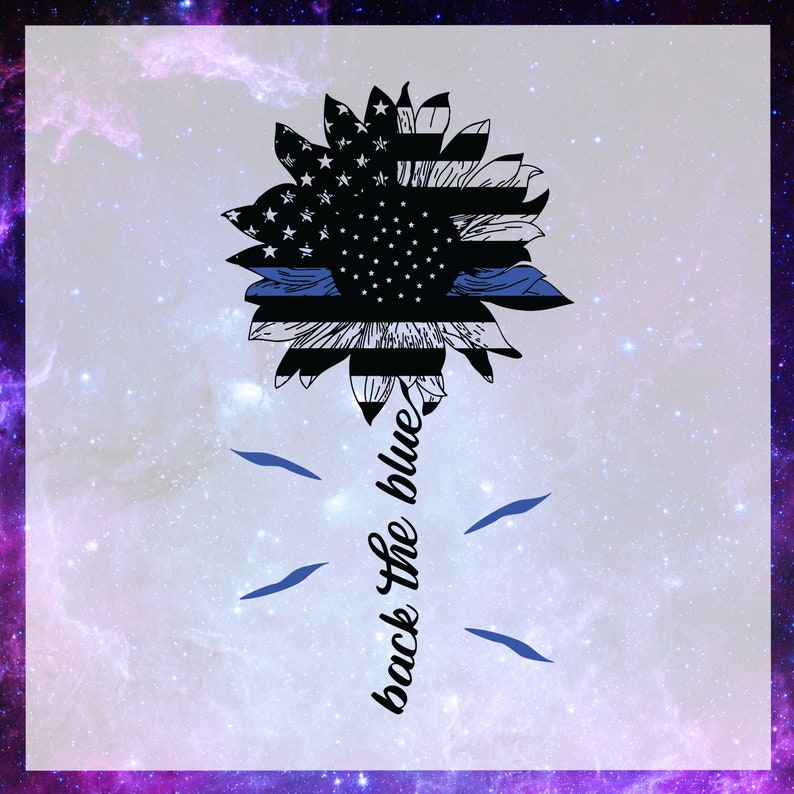 Download Back the blue Sunflower Svg back the blue support police ...