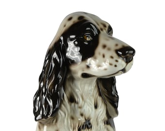 Authentic hand made Italian Capodimonte Cocker Spaniel dog