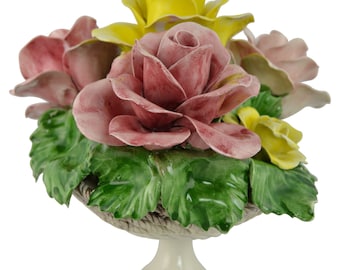 Authentic hand made Italian Capodimonte flower center piece