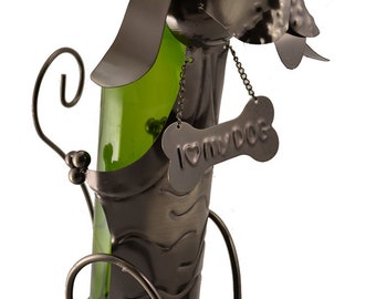 Wine Bodies sitting dog metal wine bottle holder wine caddy