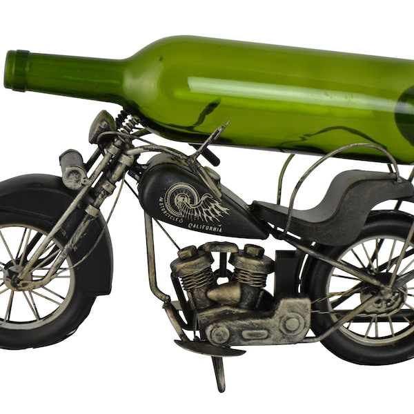 Wine Bodies metal wine bottle holder black cruiser motorcycle