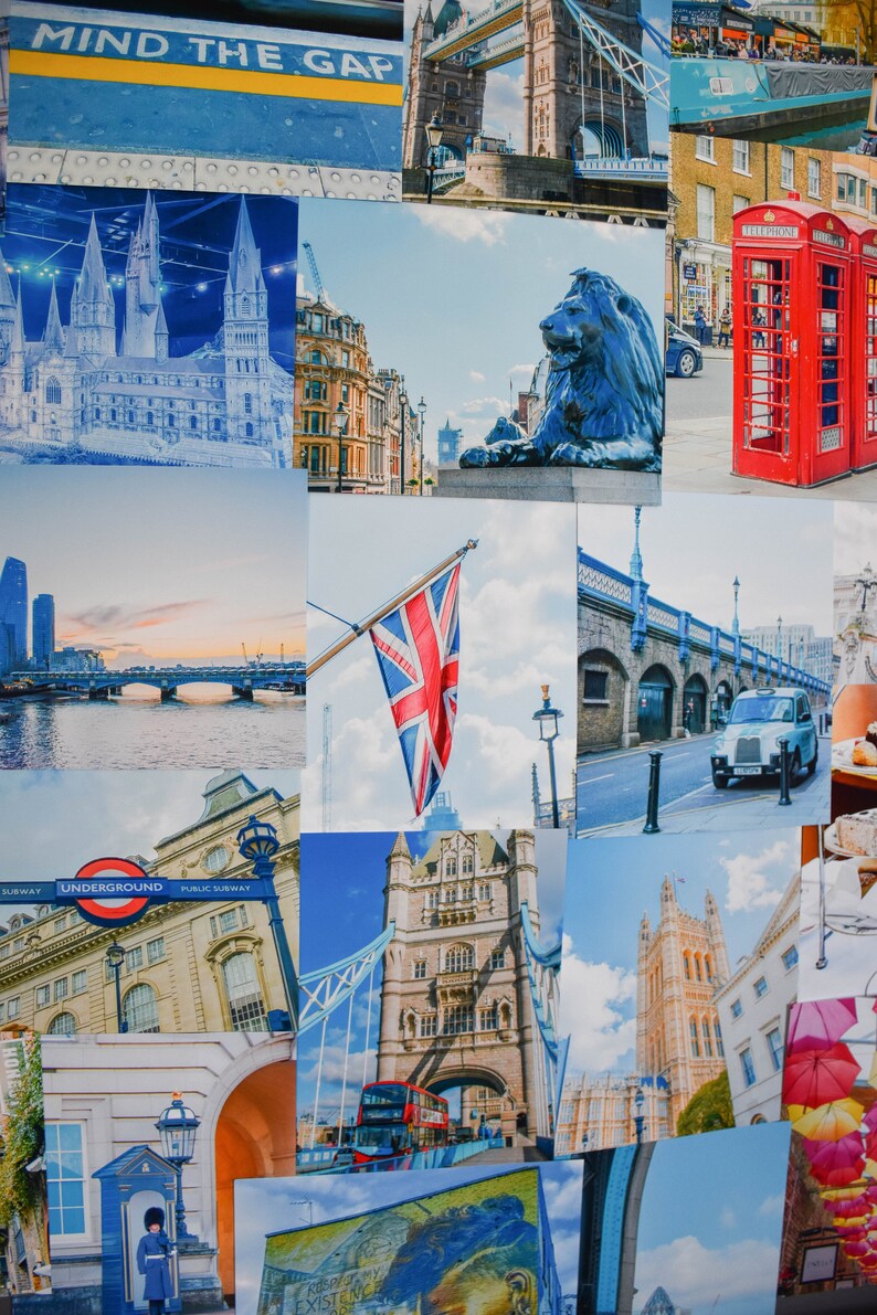 London Wall Collage Kit Travel England & European Etsy