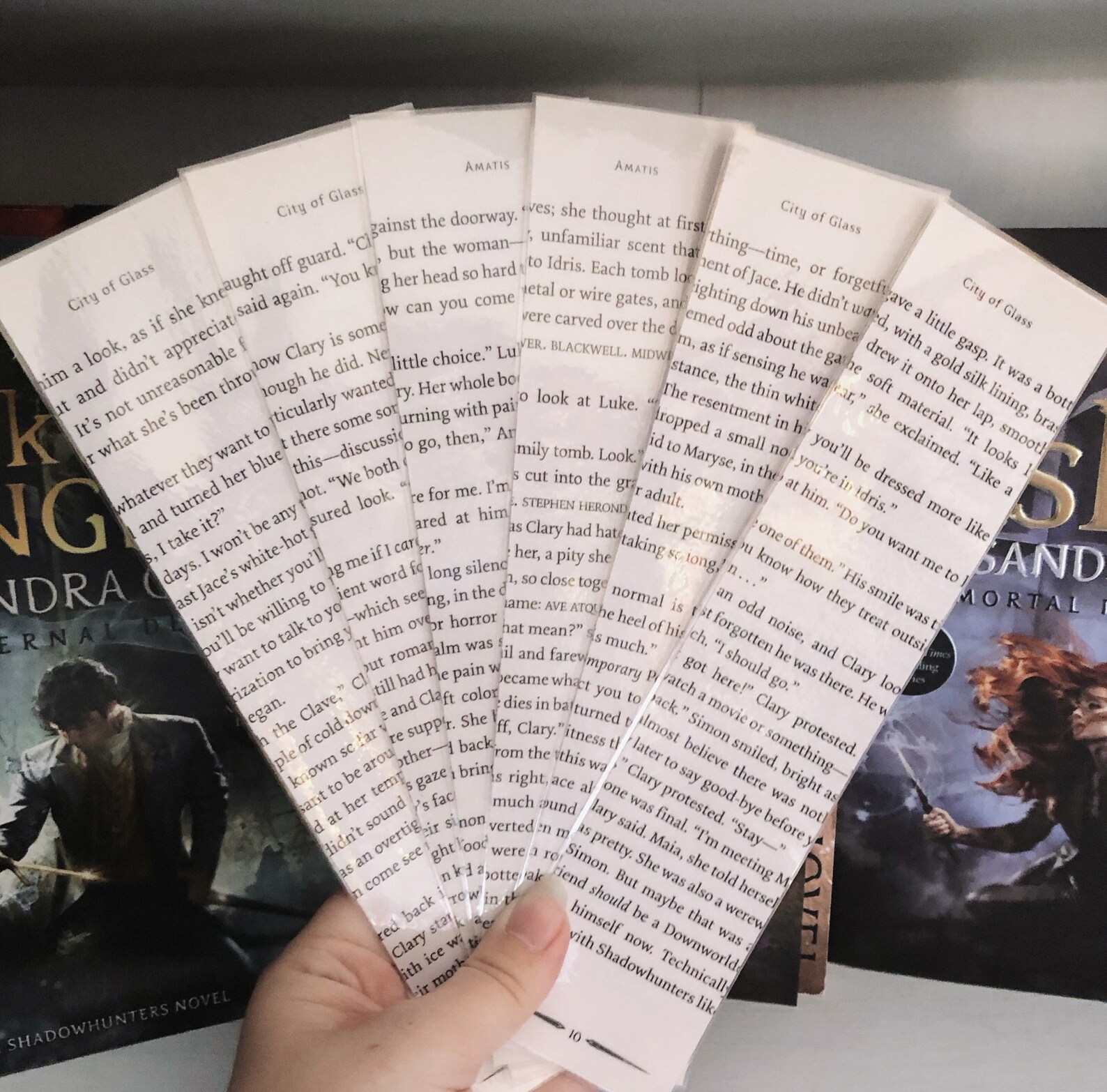 The Mortal Instruments Laminated Book Page Bookmarks Etsy