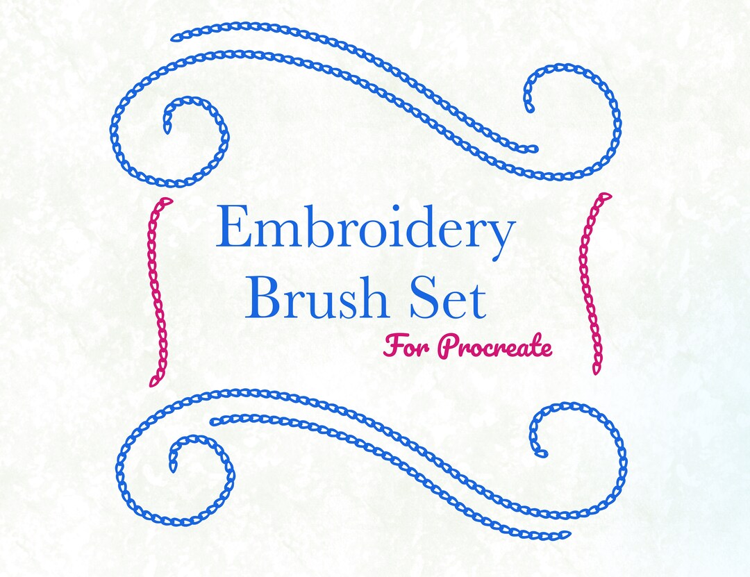 5 Procreate Brushes Embroidery Procreate Brush Crossstitch Brush Chain
