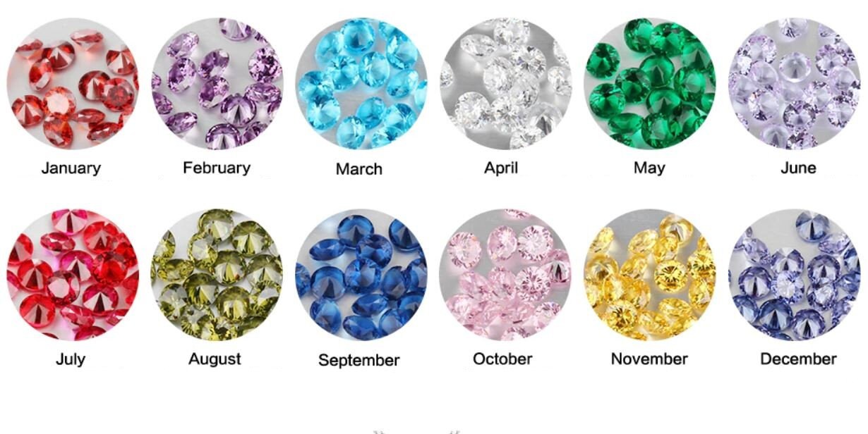 Custom Names & Gemstone Necklace Pendants with Chain Genuine Etsy