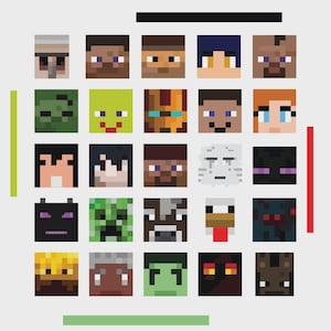 Craft Heads Svg-bundel Gaming Cricut Craft verjaardagscadeau voor gamer Mine populaire videogame Mine Svg Png digitale download