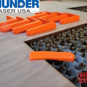 The ORIGINAL Orange Laser Honeycomb Pin for THUNDER LASER Nova Series and Bolt 11.5mm (7/16") Set of 8 - Patent Pending
