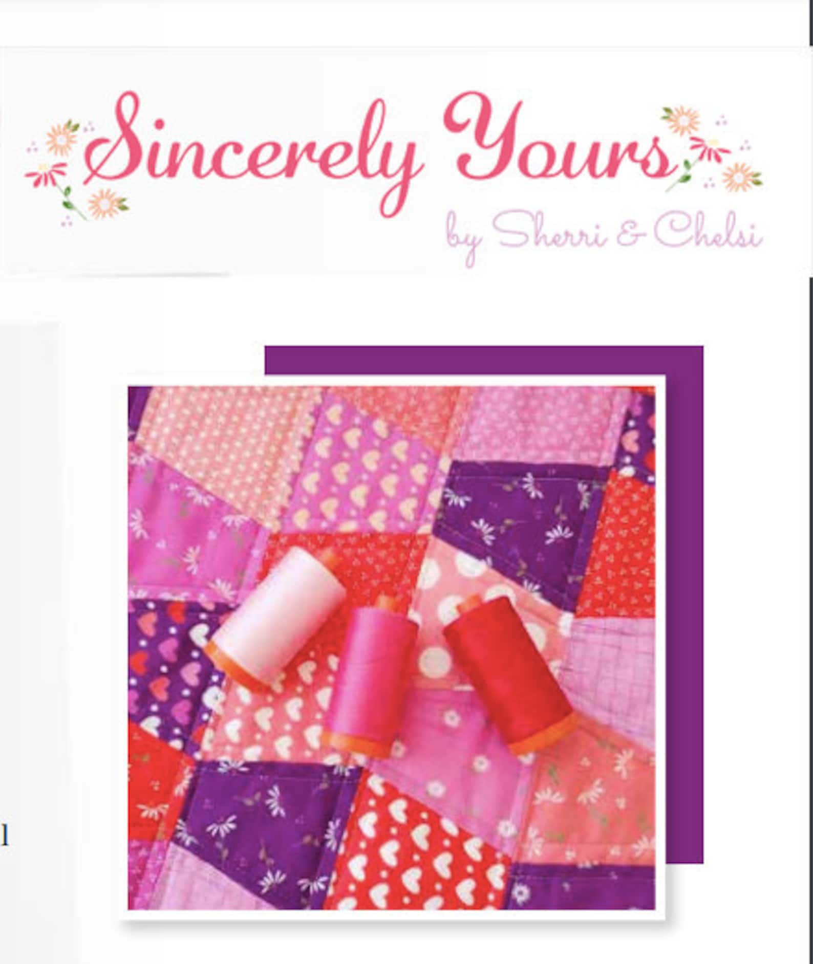 SINCERELY YOURS Charm Quilt Kit Sherri & Chelsi From MODA Etsy