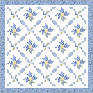 PINWHEEL POSIES Moda Quilt KIT Summer Breeze prints by Pastry Shop Quilts
