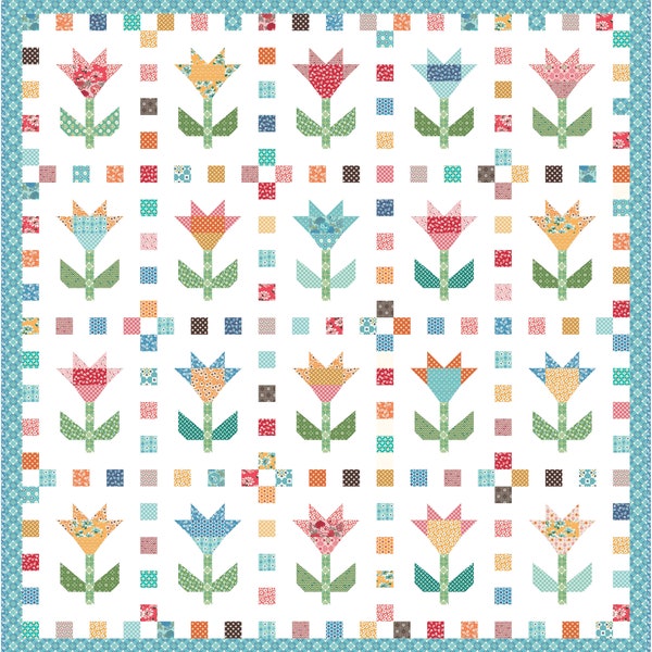 Flea Market Flowers Quilt Kit Etsy