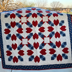 PATRIOTIC LOVE Moda Quilt Kit Minick & Simpson by Pastry Shop Quilts