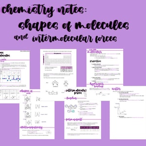 Chemistry Revision Notes: Shapes & Intermolecular Forces