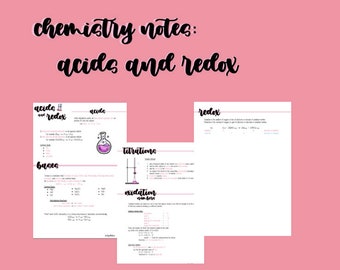 Notatki z powtórki z chemii: kwasy i redoks cz. 1