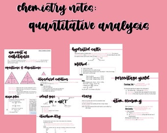 Notatki z powtórki z chemii: analiza ilościowa