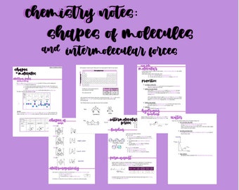 Notatki z powtórki z chemii: kształty i siły międzycząsteczkowe