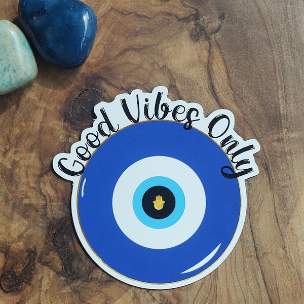 Evil eye "Good Vibes Only" Magnet - Law of Attraction lovers perfect gift