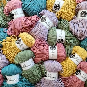 Bobine Junior da 3 mm, 100 metri di cordino di cotone intrecciato per macramè, Corda per macramè, Fatto a mano, Spago per macramè, Corda riciclata