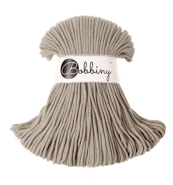 Beige Junior mm Bobbiny Garn 100 m geflochtene Baumwollschnur