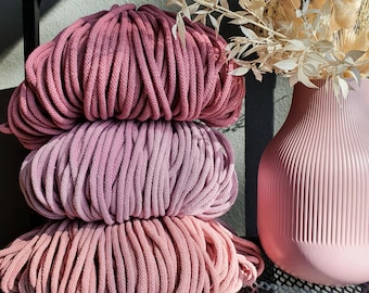 Bobbiny Premium 5 mm braided cotton cord for macrame, crochet, knitting, 100 meters Recycled cotton yarn, Macrame rope, Macrame string DIY
