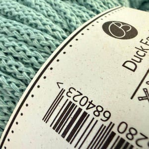 Eendenei-blauwe Bobbiny Premium 5 mm gevlochten katoenen koord 100 meter voor macramé, haken, weven, gerecycled katoen, gehaakt Macramé touw diy