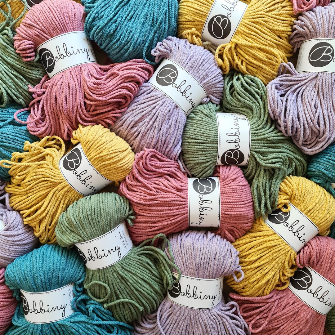 Bobbins 3mm Junior Braided Cotton Cord 100m, Cord Cotton Yarn