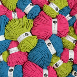 Bobine di cordone di cotone intrecciato da 5 mm 100 m per macramè, uncinetto, filato di cotone cordone, Makramee Garn, cotone riciclato, Baumwollkordel Textilgarn