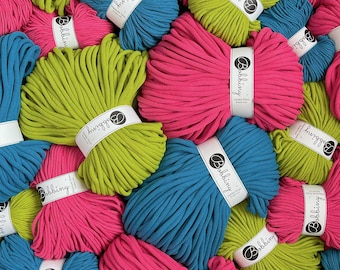 Klossen 5 mm gevlochten katoenen koord 100m voor macrame, haken, koord katoengaren, Makramee Garn, gerecycled katoen, Baumwollkordel Textilgarn
