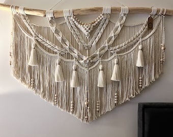 Extra Large Macrame Wall Hanging with tassels, Macrame Mural, Hanging Wall Decor, Home Decor Wall Art, Living Room Decor, Bridesmaid Gift