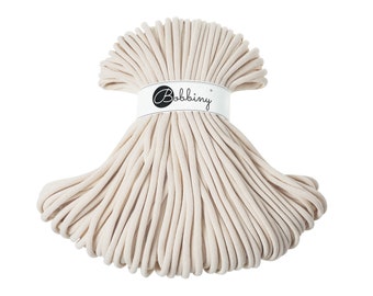 Cordón trenzado de algodón natural de 9 mm, 100 m, Makramee Garn, cordón de ganchillo, Baumwollkordel Textilegarn, Cord Cotton Yarn, Kordel